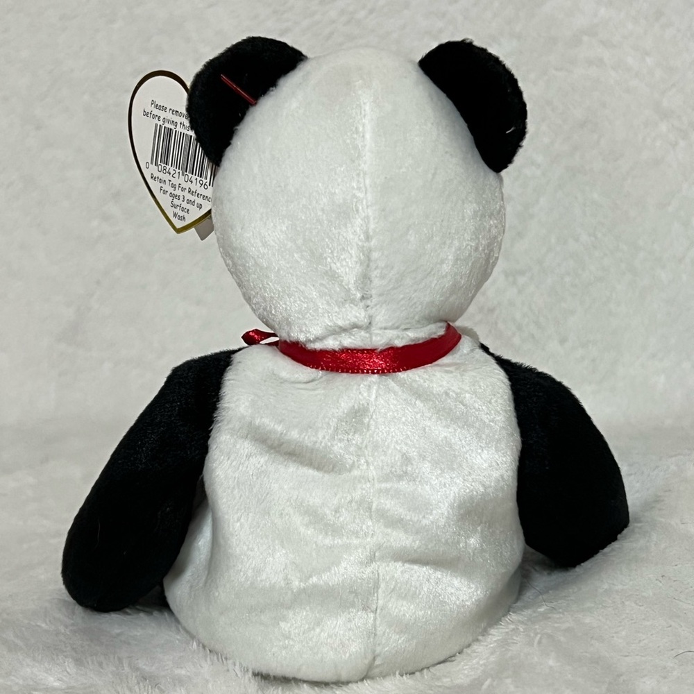 NWT Rare Errors Tag Ty Beanie Baby "Fortune" Panda Bear Retired 1997/1998 Plush - Picture 4 of 9